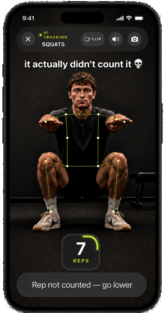 Incli AI live squat tracking